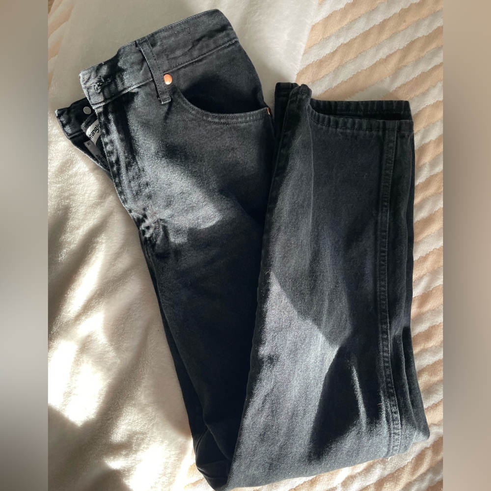 Wrangler Wild West High Rise Straight black denim jeans